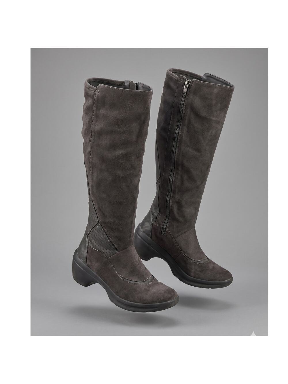 Bzees Womens 8 Minimalist Equestrian Staple Wish List Washable Zip Tall Boot